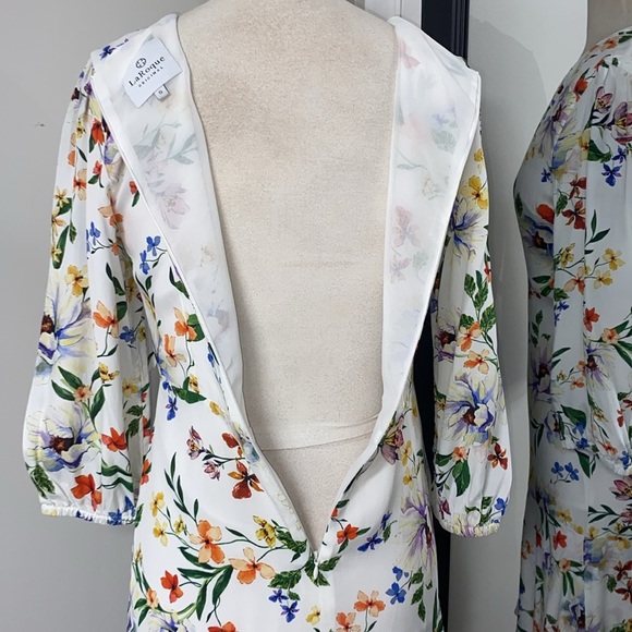 FLORAL TIERED WRAP STYLE MULTI COLORED FEMININE GRANNYCORE PERFECT EASTER DRESS - Picture 7 of 11